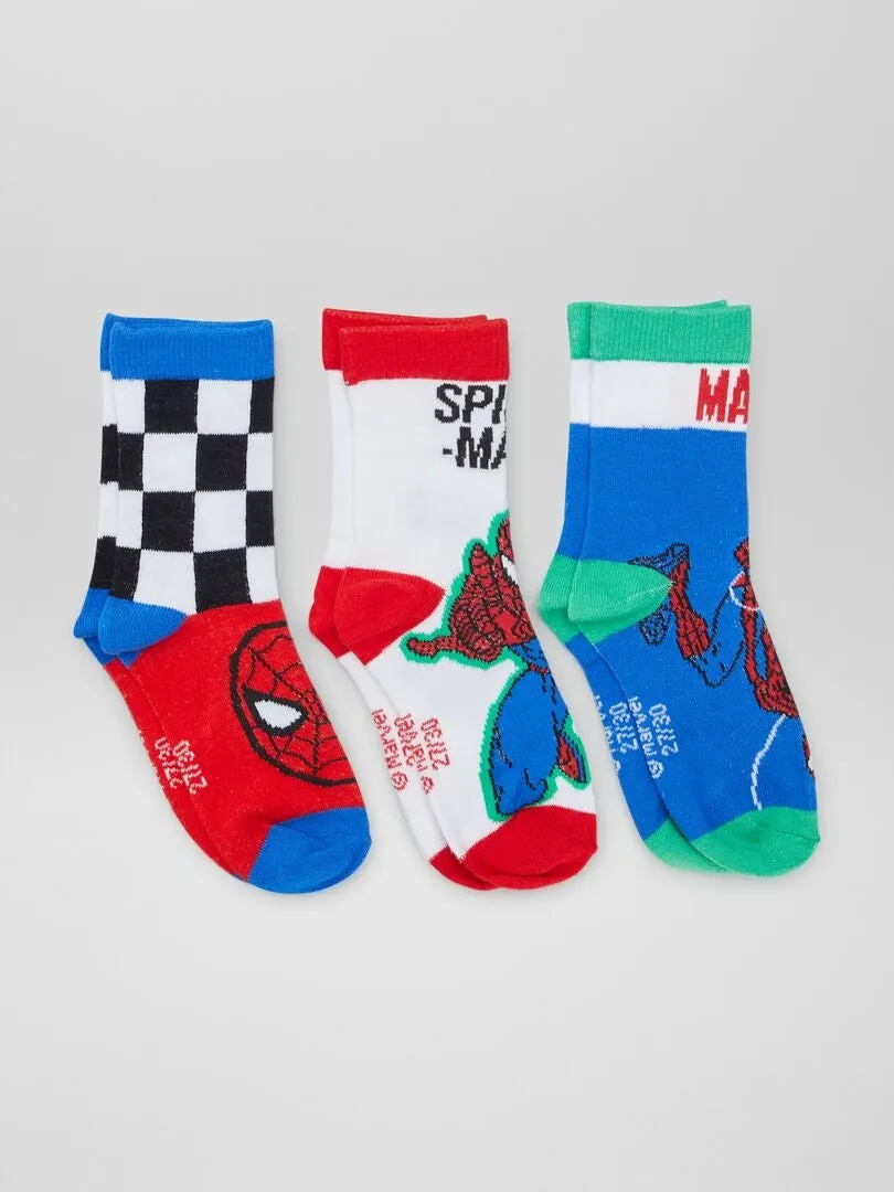 PACK DE CALCETINES 'SPIDERMAN'  3 PARES  AZUL